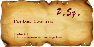 Portes Szorina névjegykártya